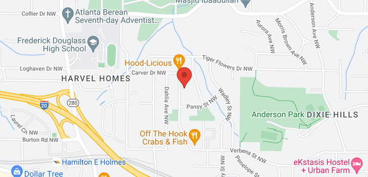 map of 175 Hyacinth Avenue NW